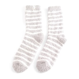 Miss Sparrow Fluffy Stripes Socks Grey (TSW009GREY)