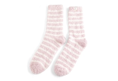 Miss Sparrow Fluffy Stripes Socks Pink (TSW009PINK)