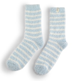 Miss Sparrow Fluffy Stripes Socks Sky (TSW009SKY)