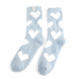 Miss Sparrow Fluffy Heart Socks Denim (TSW010DENIM)