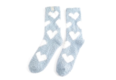 Miss Sparrow Fluffy Heart Socks Denim (TSW010DENIM)