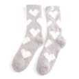 Miss Sparrow Fluffy Heart Socks Grey (TSW010GREY)