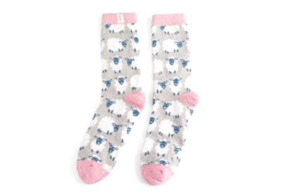 Miss Sparrow Fluffy Happy Sheep Socks Grey (TSW011GREY)