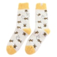 Miss Sparrow Winter Bee Stripes Socks Duckegg & Cream (TSW015DUCKEGG&CREAM)