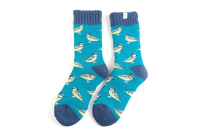 Miss Sparrow Winter Bluetits Socks Teal (TSW016TEAL)