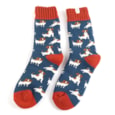 Miss Sparrow Winter Jack Russells Socks Navy (TSW019NAVY)