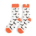 Miss Sparrow Winter Little Sausage Dogs Socks Duck Egg (TSW021DUCKEGG)