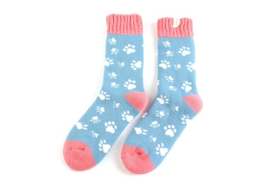 Miss Sparrow Winter Paw Print Socks Denim (TSW022DENIM)