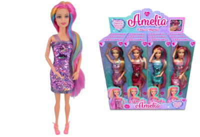 Kandy Jointed Multi Colour Haired Sequin Doll (TY0836)