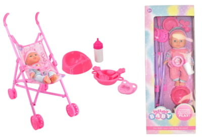 Large Baby Doll & Stroller 10" (TY2162)