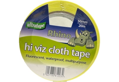 Ultratape Rhino Hi-viz Yellow Cloth Tape 50mm x 20m (00415020FYEUL)