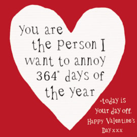 Ling Red Heart Humour Valentines Day Card (VHIB0017)