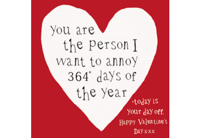 Ling Red Heart Humour Valentines Day Card (VHIB0017)