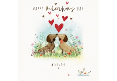 Ling Two Loving Sausage Dogs Valentines Day Card (VIIB0013)