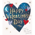 Ling Space Heart Valentines Day Card (VJJB0018)