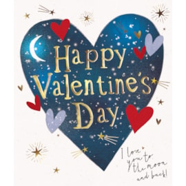 Ling Space Heart Valentines Day Card (VJJB0018)