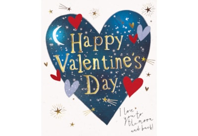 Ling Space Heart Valentines Day Card (VJJB0018)