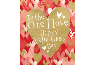 Ling Red Hearts Valentines Day Card (VKKB0006)