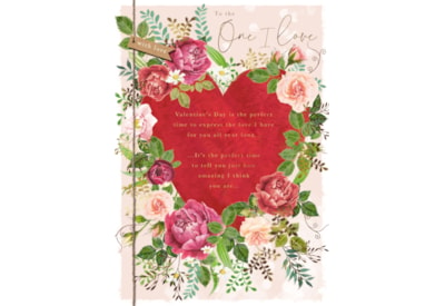 Ling Rose Heart Valentines Day Card (VPPB0005W)