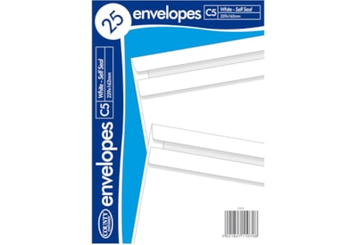 White Self Seal Envelope C5 25s (C512)