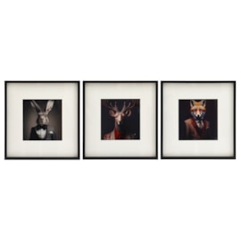 Sifcon Forest Animal Head Wall Art Asst 40x40 (WP2354)