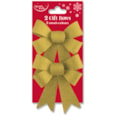 Eurowrap Gold Glitter Bows 2pk (X-25473-BCC)