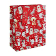 Eurowrap Christmas Paws Gift Bag Large (X-32655-2XC)