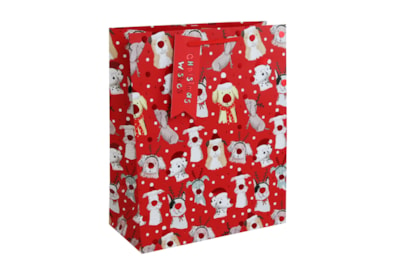 Eurowrap Christmas Paws Gift Bag Large (X-32655-2XC)