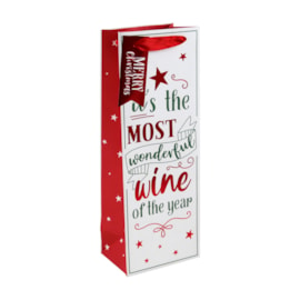 Eurowrap Most Wonderful Wine Bottle Bag (X-34136-4C)