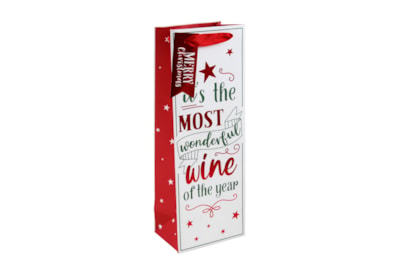 Eurowrap Most Wonderful Wine Bottle Bag (X-34136-4C)