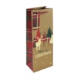 Eurowrap Kraft Stag Tartan Gift Bag Bottle (X-34166-4C)