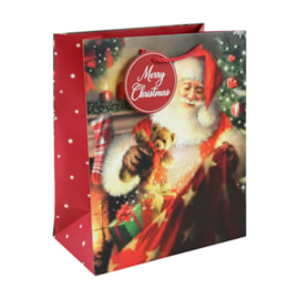 Eurowrap Traditional Santa Gift Bag Asst Large (X-34175-2C)