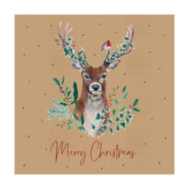 12pk Stag Brown Kraft Cards (X-34205-BC)