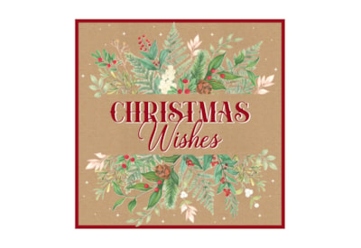 12pk Merry Christmas Brown Kraft Cards (X-34208-BC)