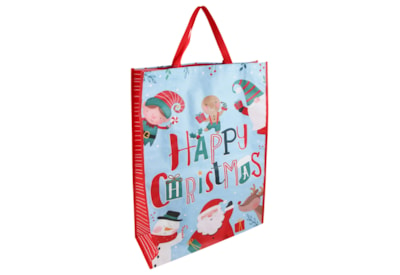 Eurowrap Happy Xmas Pp Woven Bag Jumbo (X-34298-25C)