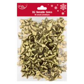 Eurowrap Gold Metallic Bows 16pk (X-34331-BC)