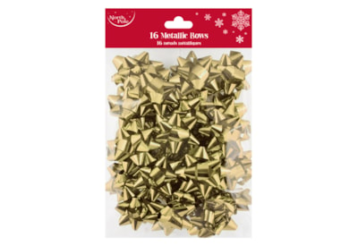 Eurowrap Gold Metallic Bows 16pk (X-34331-BC)