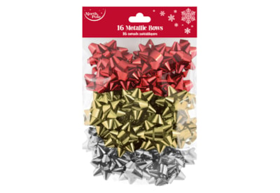 Eurowrap Trad Mix Metallic Bows 16pk (X-34337-BC)