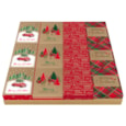 Eurowrap Merry Xmas Kraft Gift Tray (X-34409-BXC)