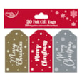 20pk Xmas Met Foil Gift Tags (X-34541-GTC)