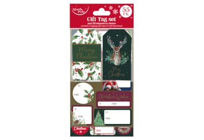 55pk Tradtional Gift Tag & Sticker Set (X-34680-GTC)