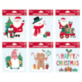 Eurowrap Christmas Gel Window Stickers 7" (X-34686-STIC)