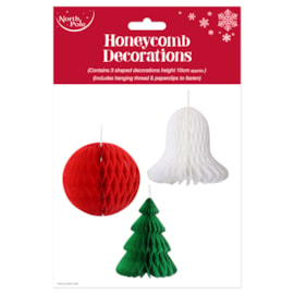 Eurowrap 3pk Xmas Honeycomb Dec (X-34795-HCC)