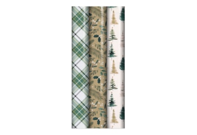 Eurowrap 4m Forest Christmas Wrap (X-35239-GWC)