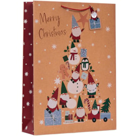 Christmas Gnomes Gift Bag Xlarge (X-570-XL)