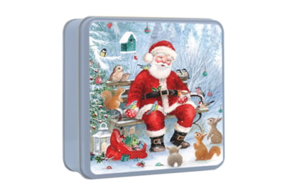 G Wilds Embossed Santa Woodland Tin 160g (X3107)