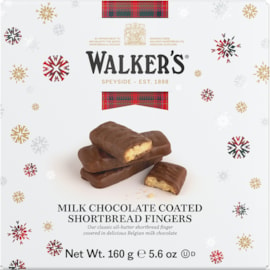 Walkers Chocolate Shortbread Fingers 160g (X3205)