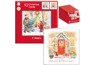 Giftmaker Square Front Door Scene Cards 10's (XAPGC816)