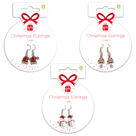 Giftmaker Novelty Christmas Dangley Earrings Asst (XAPGZ412)