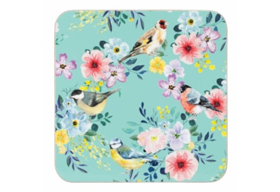 David Mason Design Birds & Flowers Set/4 Coasters (XB6917)